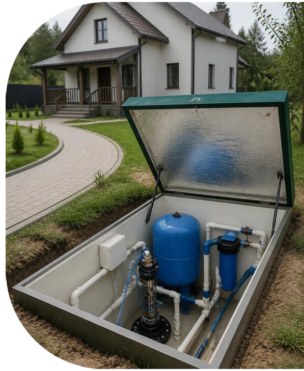 Автономное водоснабжение дома в Осинниках от 153765 р. | АПаруса-Снн