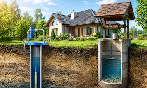 Автономное водоснабжение загородного дома Осинники: скважина или колодец
